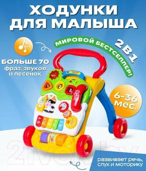 Ходунки-каталка Vtech Первые шаги / 80-077026