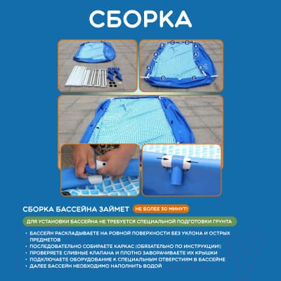 Каркасный бассейн Intex Rectangular Frame / 58981/28272 5