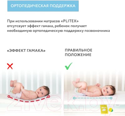Матрас в кроватку Plitex Юниор-Плюс ЮС-119-01 9
