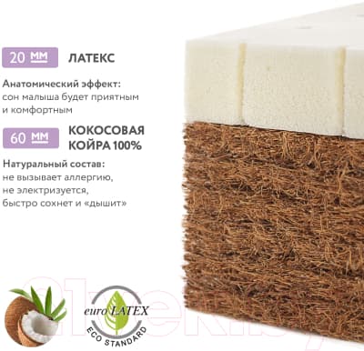 Матрас в кроватку Plitex Комфорт-элит ЭЛ-119-01 5