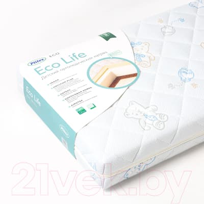 Матрас в кроватку Plitex EcoLife ЭКФ-01 (ЭКФ-119-01) 2