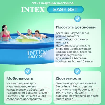 Надувной бассейн Intex Easy Set / 28142NP 3
