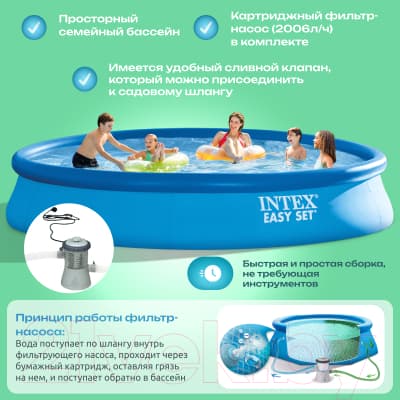 Надувной бассейн Intex Easy Set / 28158NP 3