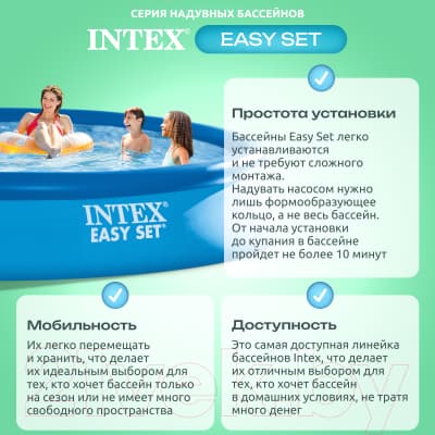Надувной бассейн Intex Easy Set / 28158NP 4