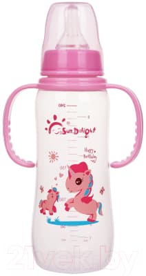 Бутылочка для кормления Sun Delight Со съемными подвижными ручками / 31259
