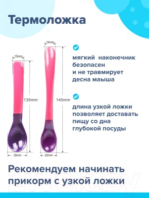 Набор столовых ложек для кормления Sun Delight 33025 меняющая цвет 3