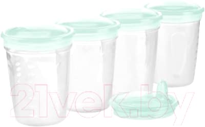 Набор контейнеров для хранения молока BabyOno 1028 с крышками