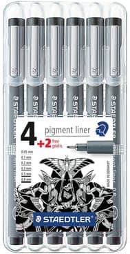 Набор лайнеров Staedtler Пигмент Лайнер 308 SB6P