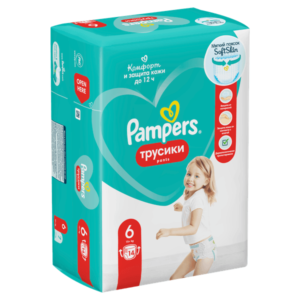 Подгузники-трусики детские Pampers Pants 6 10