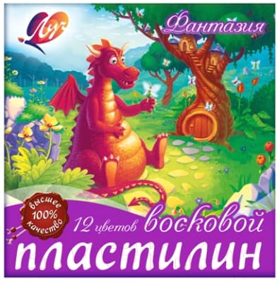 Пластилин восковой ЛУЧ Фантазия / 25С 1523-08 2