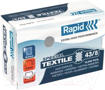 Скобы канцелярские Rapid Super Strong 43/8 / 24872300