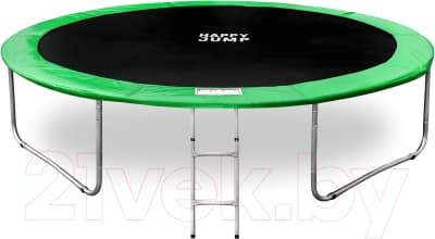 Батут Happy Jump PRO 12ft с внешней сеткой и лестницей 2