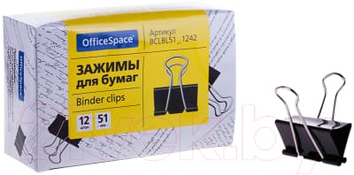 Зажим для бумаги OfficeSpace BCLBL51-1242 2