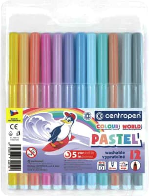 Фломастеры Centropen Colour World Pastel / 7550 1287