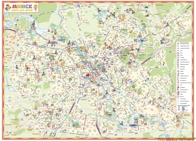 Настенная карта Белкартография Минск