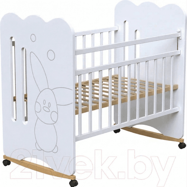 Детская кроватка VDK Sweet Rabbit колесо-качалка