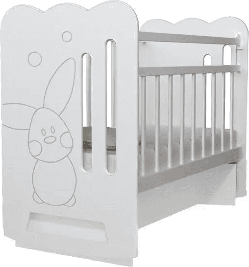 Детская кроватка VDK Sweet Rabbit колесо-качалка с маятником