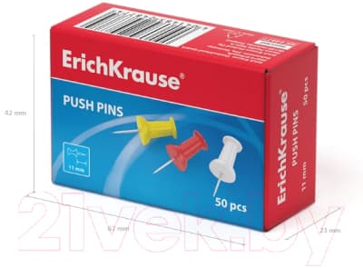 Кнопки канцелярские Erich Krause 24877 6