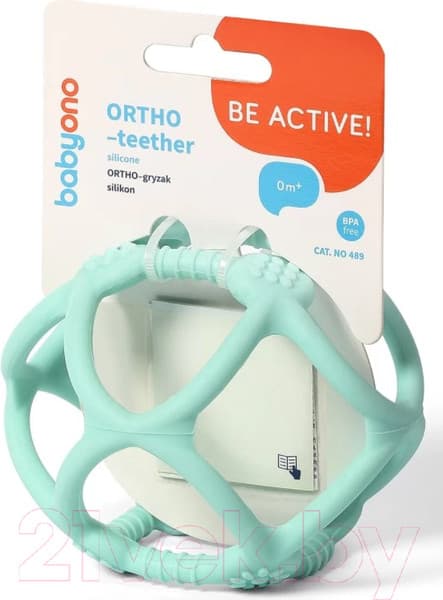 Прорезыватель для зубов BabyOno Ortho 0м+ / 489/01 3