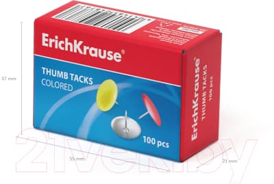 Кнопки канцелярские Erich Krause 24876 6