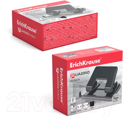 Дырокол Erich Krause Quadro / 4668 4