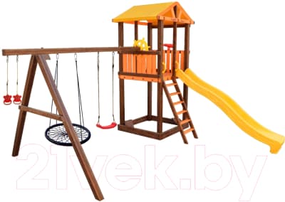 Игровой комплекс Perfetto Sport Pitigliano-3 + качели Паутина 5