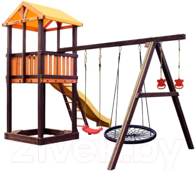 Игровой комплекс Perfetto Sport Pitigliano-3 + качели Паутина 3