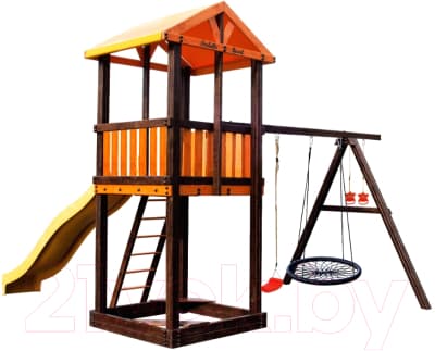 Игровой комплекс Perfetto Sport Pitigliano-3 + качели Паутина 2