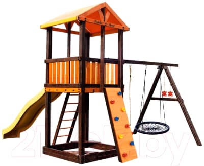 Игровой комплекс Perfetto Sport Pitigliano 4 + качели Паутина 6