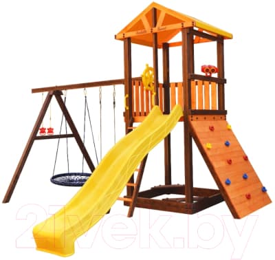 Игровой комплекс Perfetto Sport Pitigliano 5 + качели Паутина 3