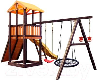 Игровой комплекс Perfetto Sport Pitigliano 5 + качели Паутина 4