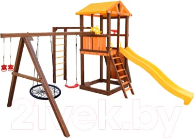 Игровой комплекс Perfetto Sport Pitigliano 8 + качели Паутина
