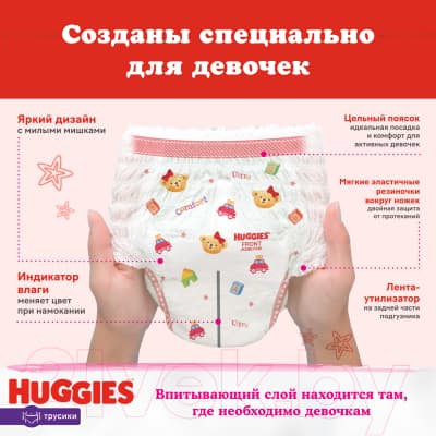 Подгузники-трусики детские Huggies 3 Disney Girl Box 6