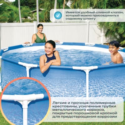 Каркасный бассейн Intex Metal Frame Beachside 28206 3