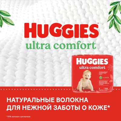 Влажные салфетки детские Huggies Ultra Comfort с Алоэ Вера и витамином Е 6