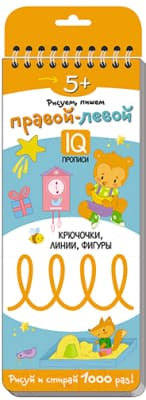 Пропись Айрис-пресс Многоразовые прописи на пружинке. Правой - левой