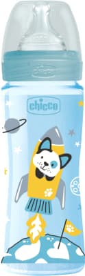 Бутылочка для кормления Chicco Well-Being Boy с силиконовой соской / 340728587