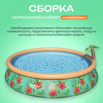 Надувной бассейн Bestway Paradise Palms 57416 7