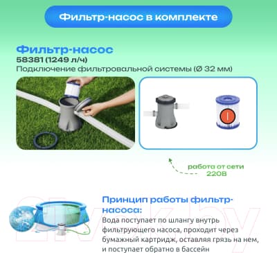 Каркасный бассейн Bestway Power Steel 56629 5