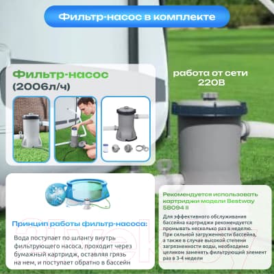 Каркасный бассейн Bestway Power Steel 56456 3