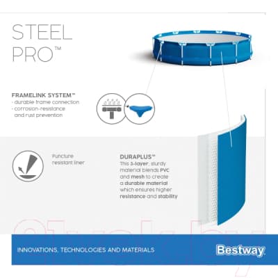 Каркасный бассейн Bestway Steel Pro 56706 5
