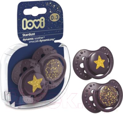 Набор пустышек Lovi Stardust динамичная / 22/892_violet 2