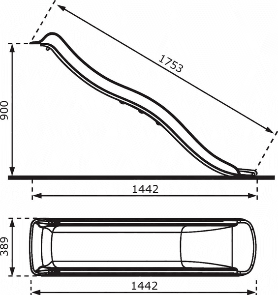 Скат для горки KBT Tweeb HDPE / 401.009.001.001 5