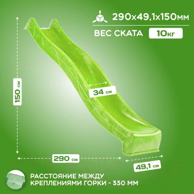 Скат для горки KBT Tsuri HDPE / 402.015.013.001 4