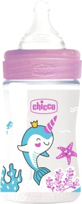 Бутылочка для кормления Chicco Well-Being Girl с силиконовой соской / 00028611100000 2