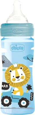Бутылочка для кормления Chicco Well-Being Boy с силиконовой соской / 00028623200000