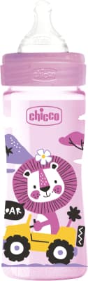 Бутылочка для кормления Chicco Well-Being Girl с силиконовой соской / 00028623100000