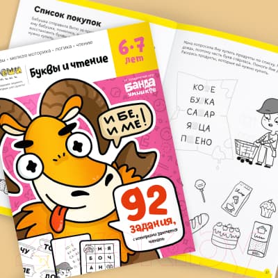 Рабочая тетрадь Реши-Пиши Буквы и чтение. Часть 2. 6-7 лет / УМ568 7