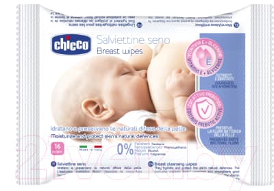 Салфетки для груди Chicco Очищающие / 00009165000000