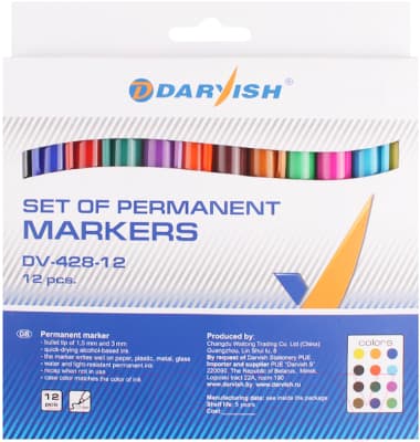 Набор маркеров Darvish DV-428-12